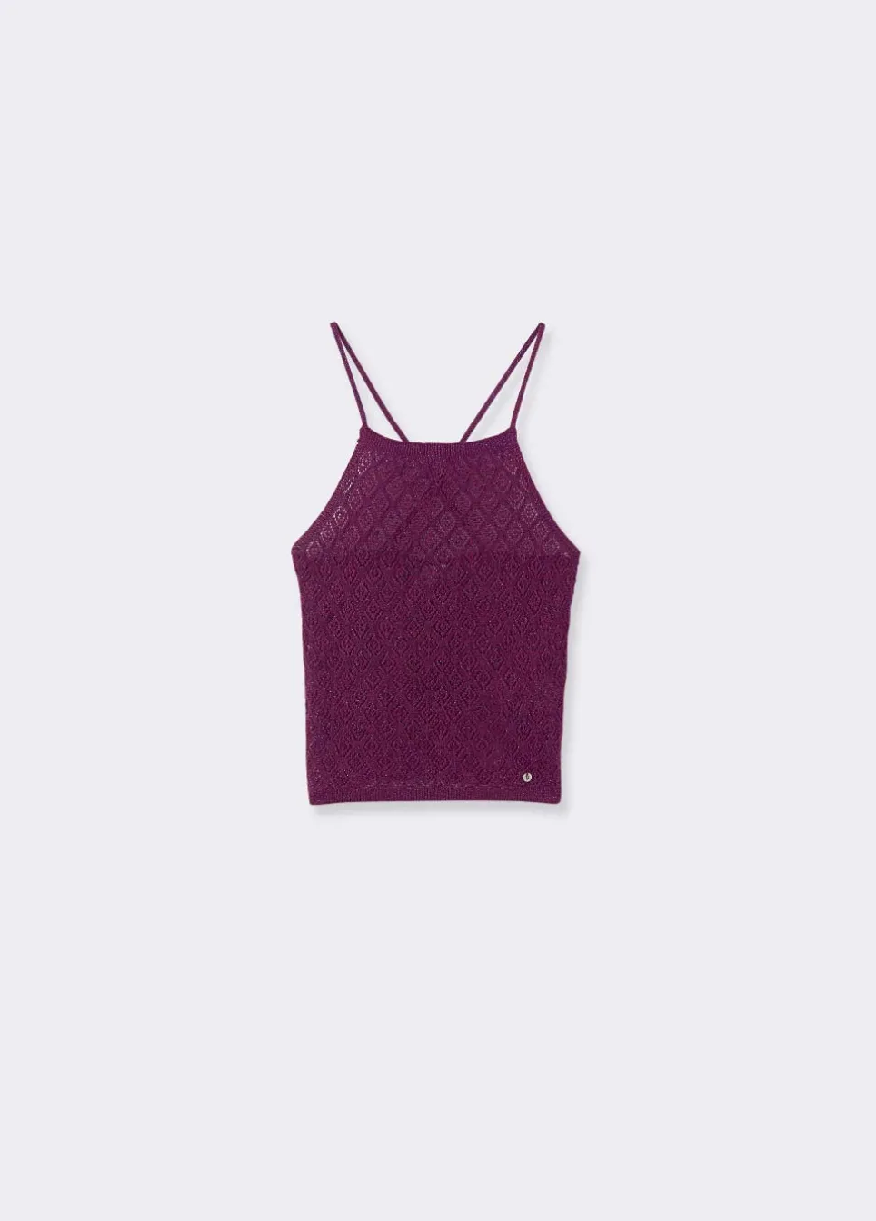 Top Gebreid Metallic Garen