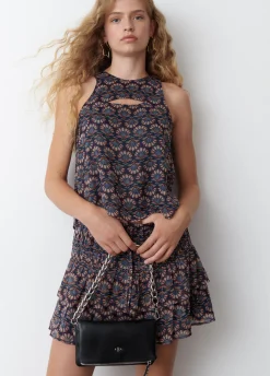 Top Print Indisch Lurex Cut-Out