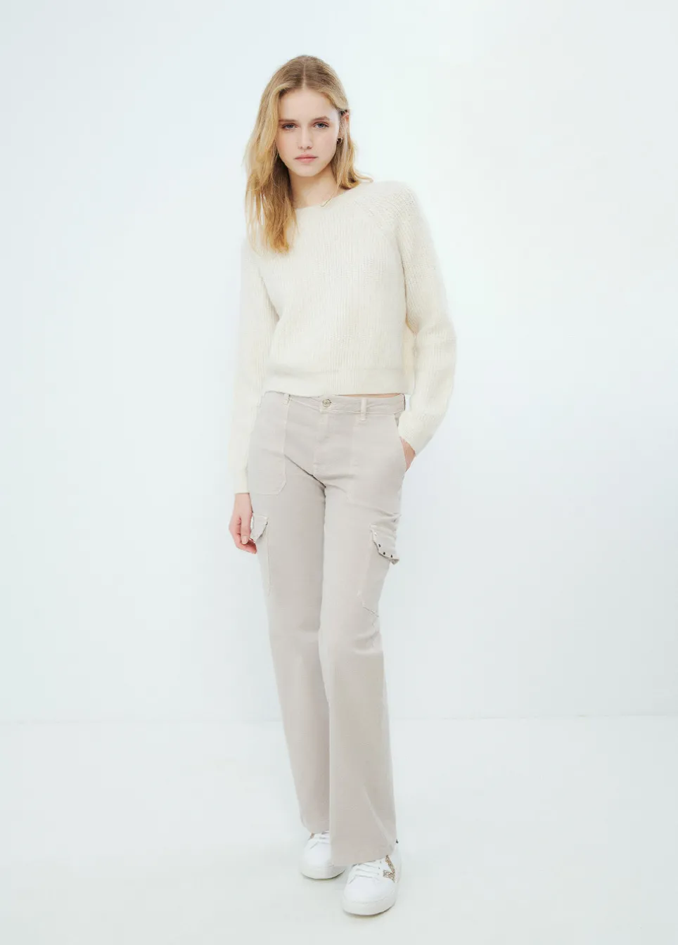 Trui Cropped Basic Ronde Hals