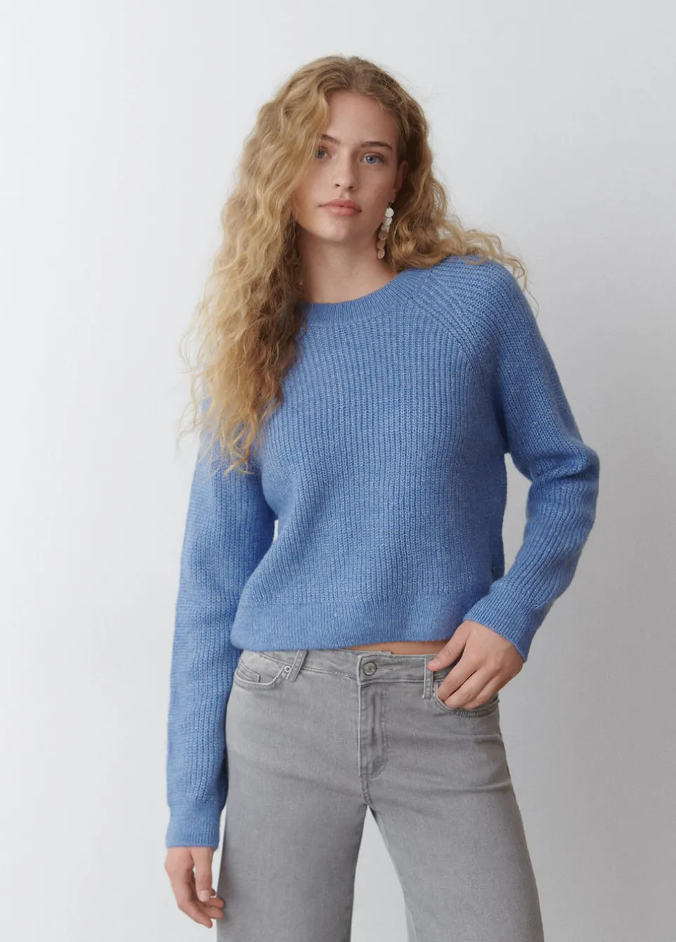 Trui Cropped Basic Ronde Hals