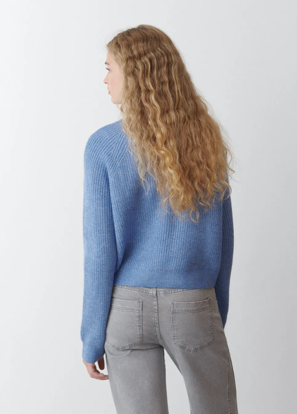 Trui Cropped Basic Ronde Hals