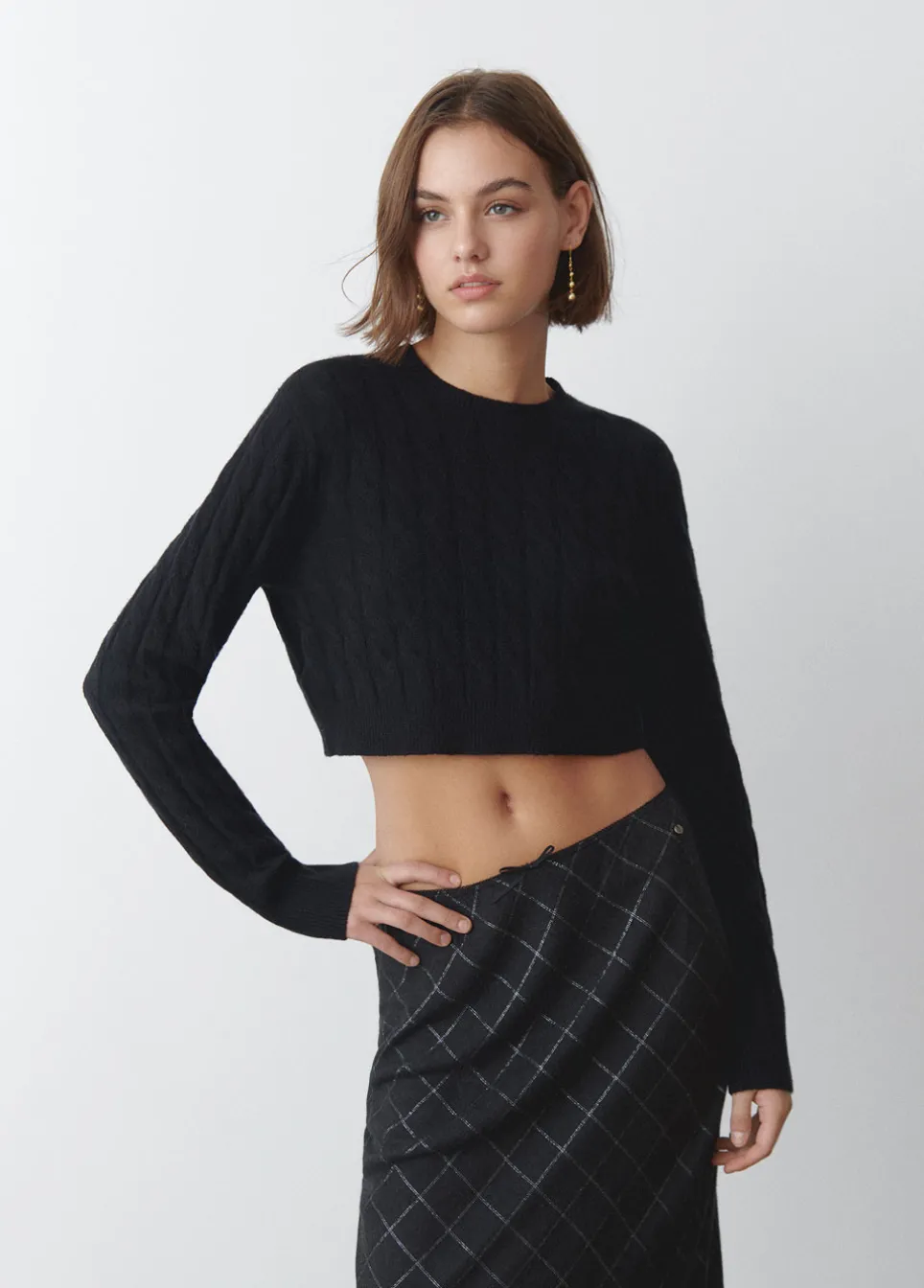 Trui Cropped Gevlochten