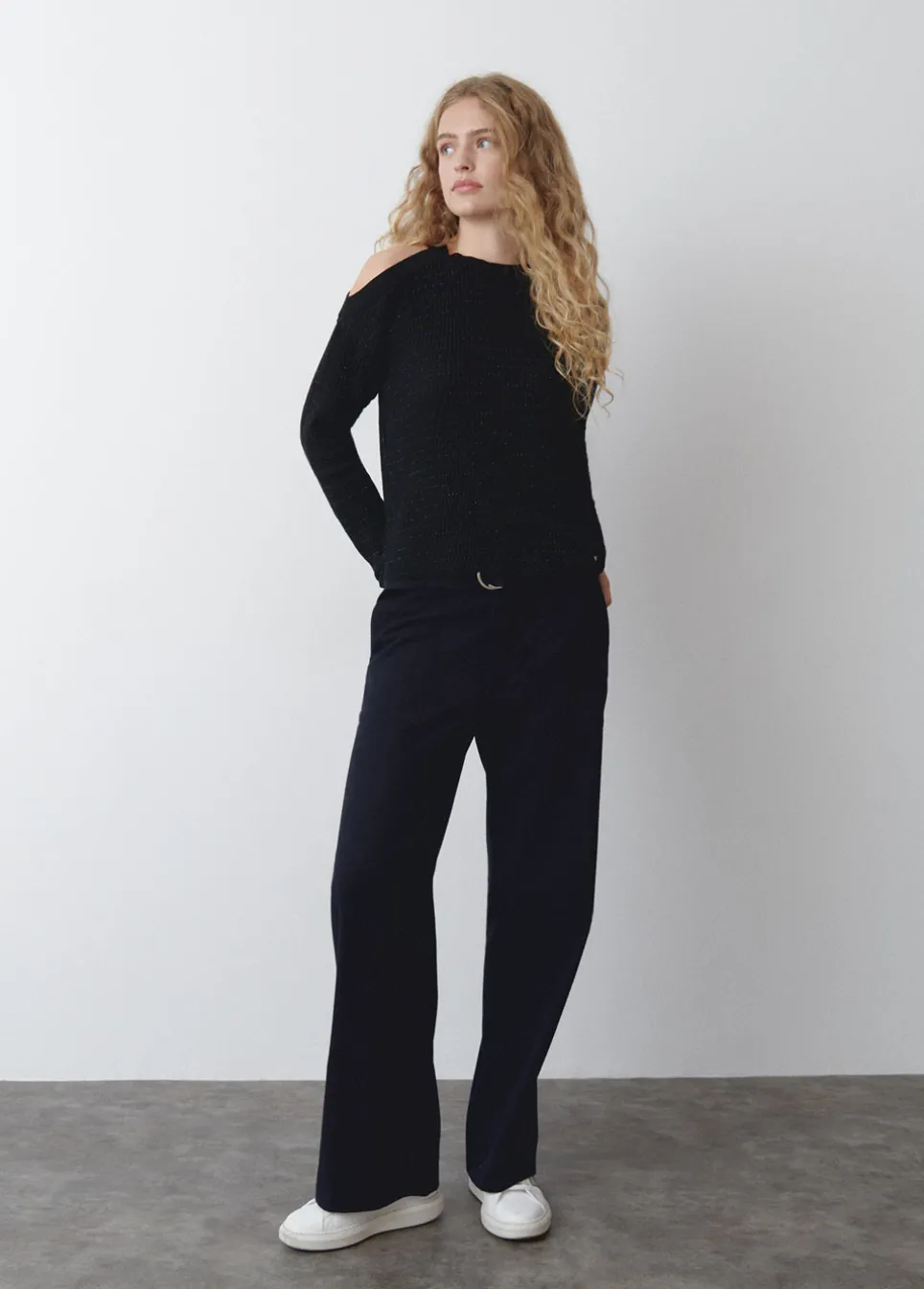 Trui Uitsnijding Metallic Garen