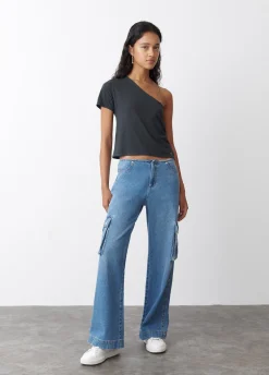 T-Shirt Asymmetrisch Korte Mouwen