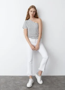 T-Shirt Asymmetrisch Mouw Volume