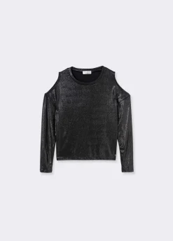 T-Shirt Cut-Outs Schouders Brill