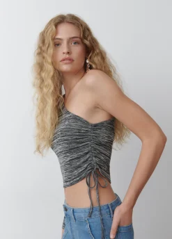 T-Shirt Lange Mouwen Asymmetrisch Plooi