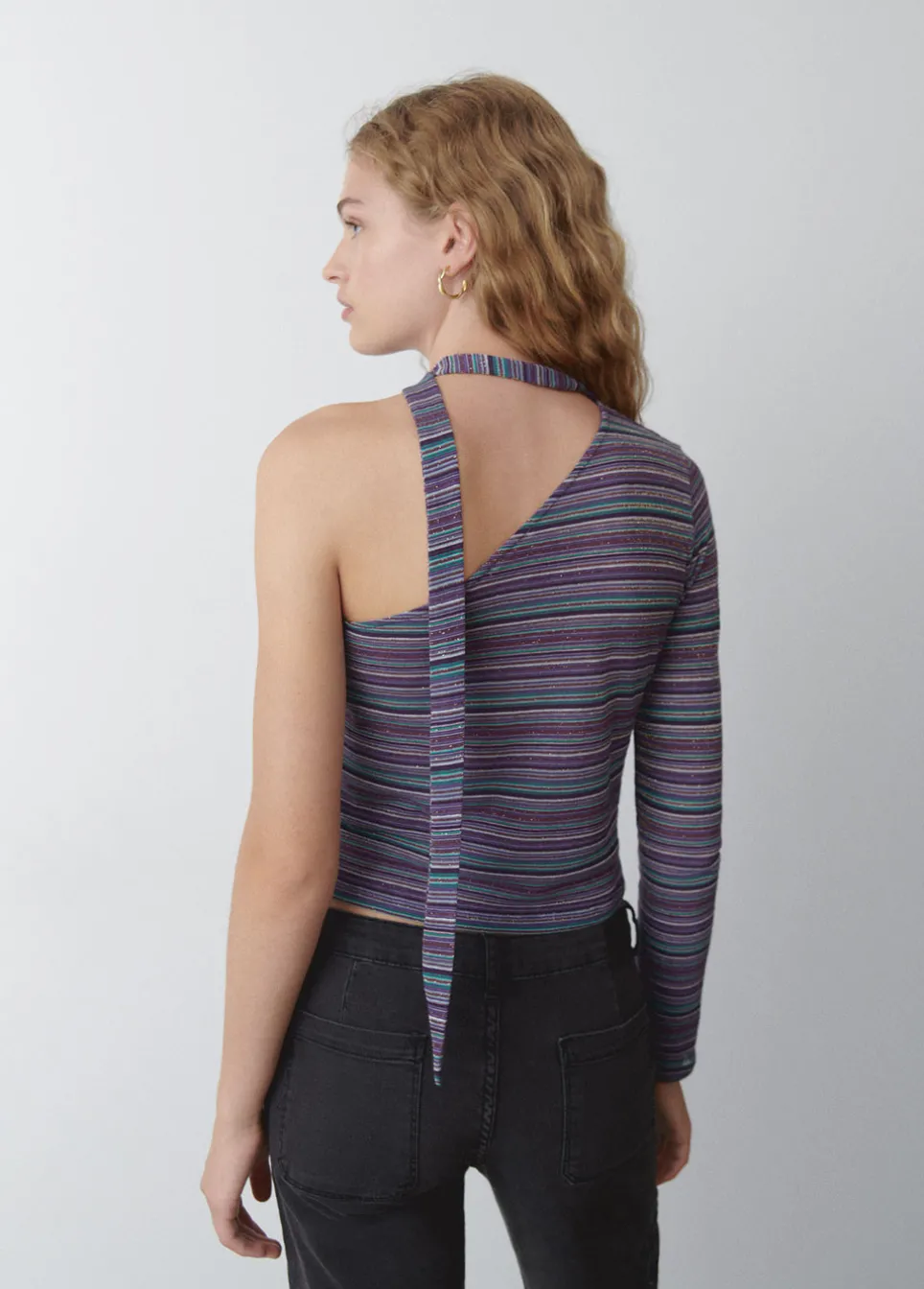 T-Shirt Lange Mouwen Asymmetrisch Choker