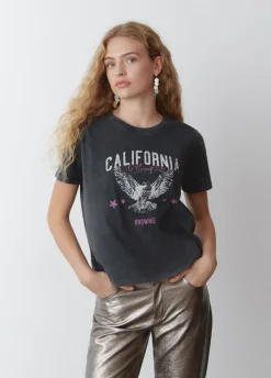 T-Shirt Print Adelaar Korte Mouwen