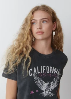 T-Shirt Print Adelaar Korte Mouwen