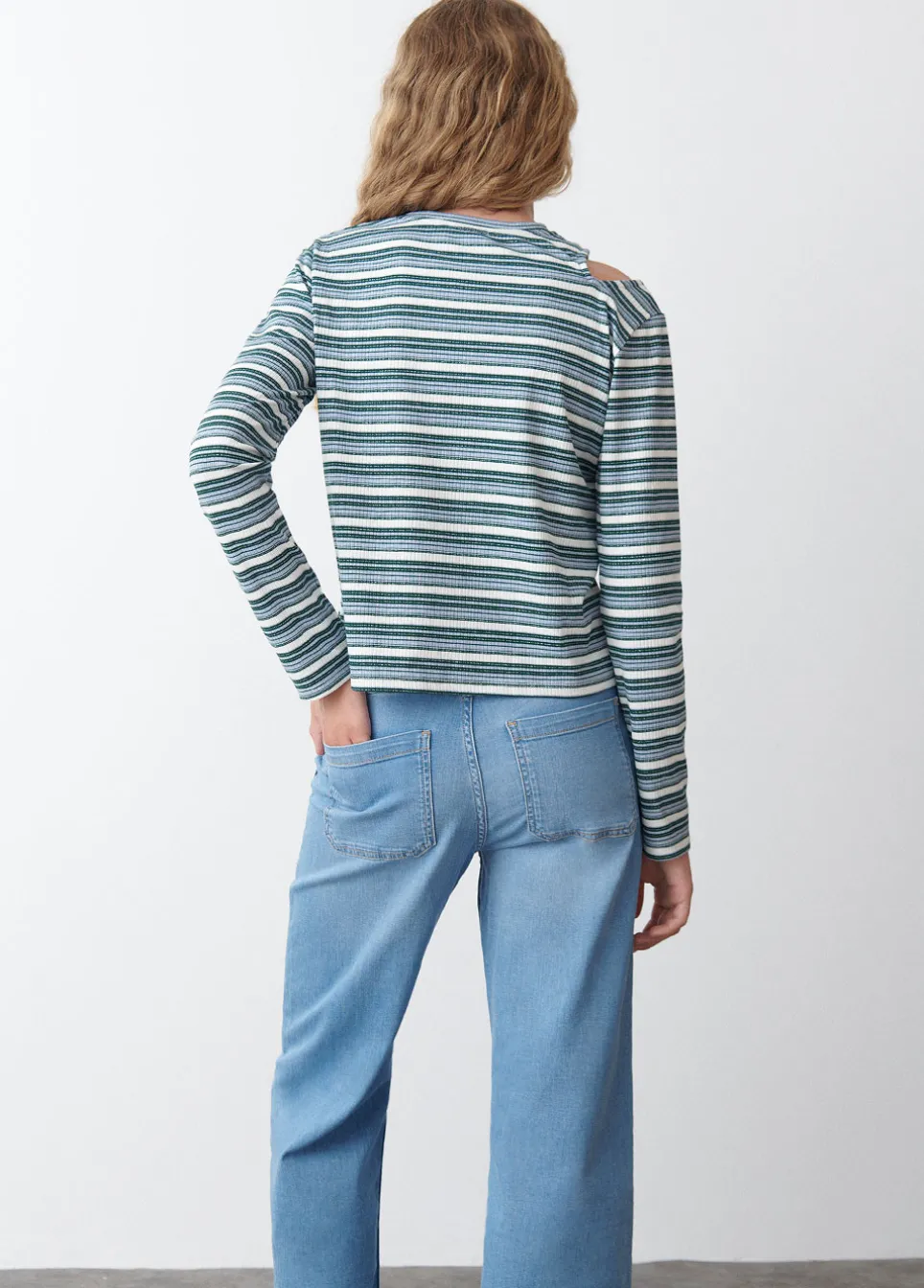 T-Shirt Strepen Cut-Out