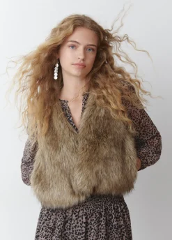 Vest Cropped Imitatiebont