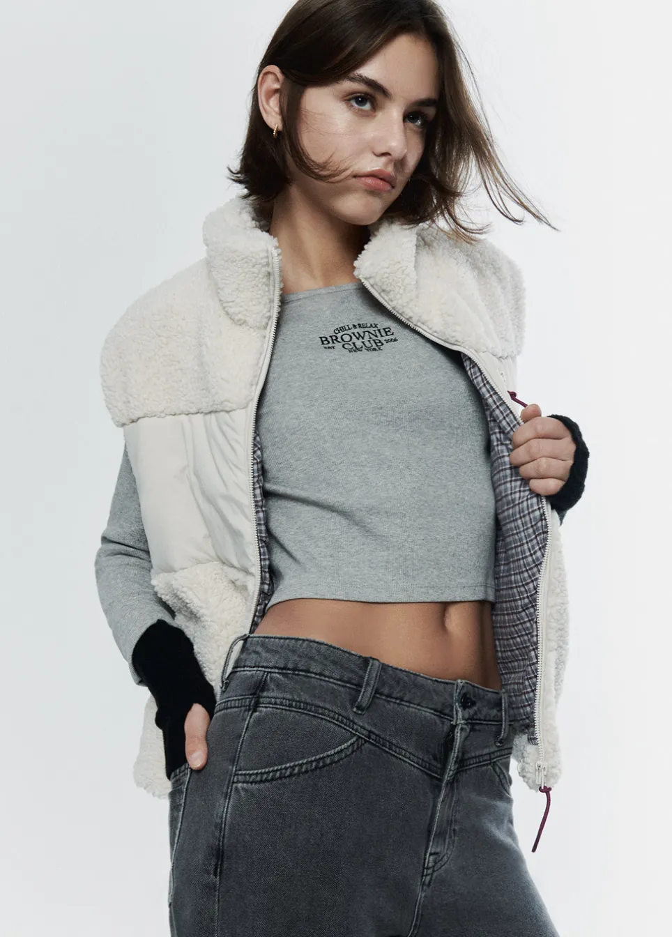 Vest Fleece Met Rits