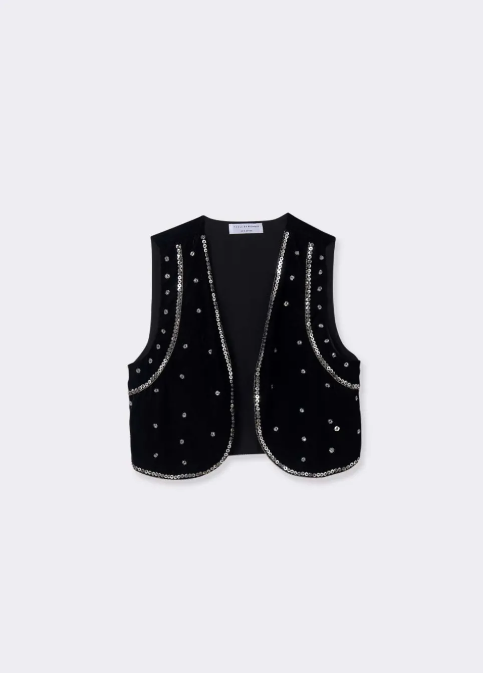 Vest Fluweel Steentjes