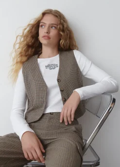 Vest Geruit Gekleed