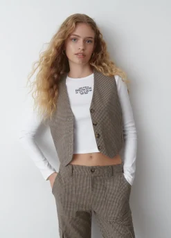Vest Geruit Gekleed