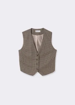 Vest Geruit Gekleed