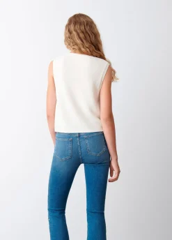 Vest Ronde Hals Gebreid