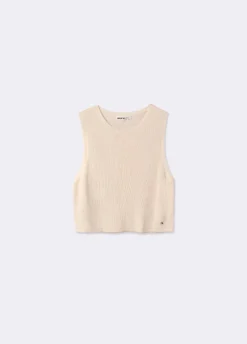 Vest Ronde Hals Gebreid